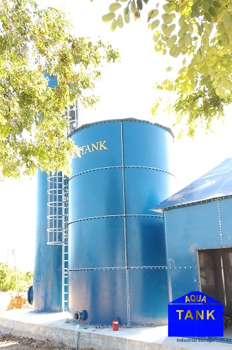 Bồn chứa nước Aquatank trong hệ thống xử lý nước nhà máy điện mặt trời Nhị Hà